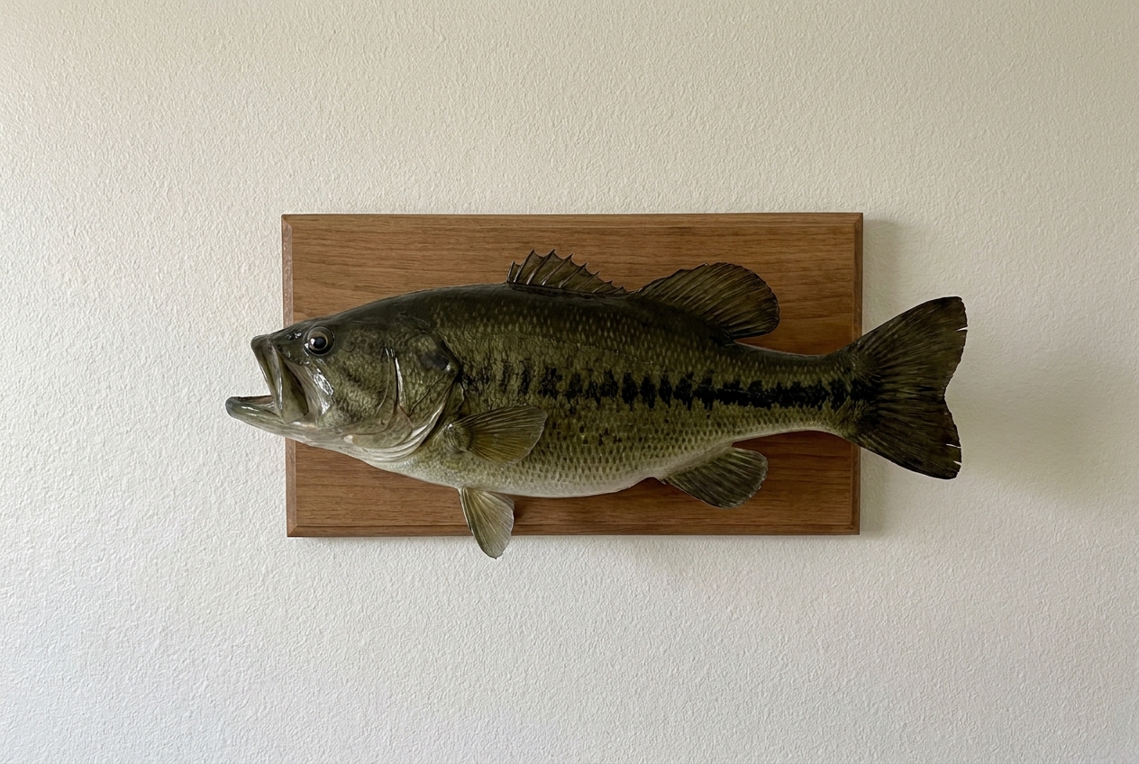 Largemouth bass mount